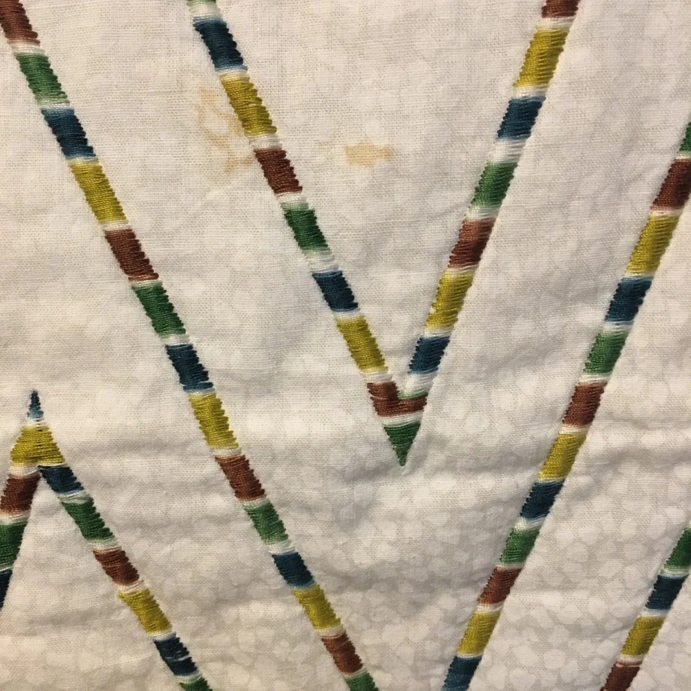 Missoni Home embroidered zig zag quilt or bedspread queen 98 X 95
